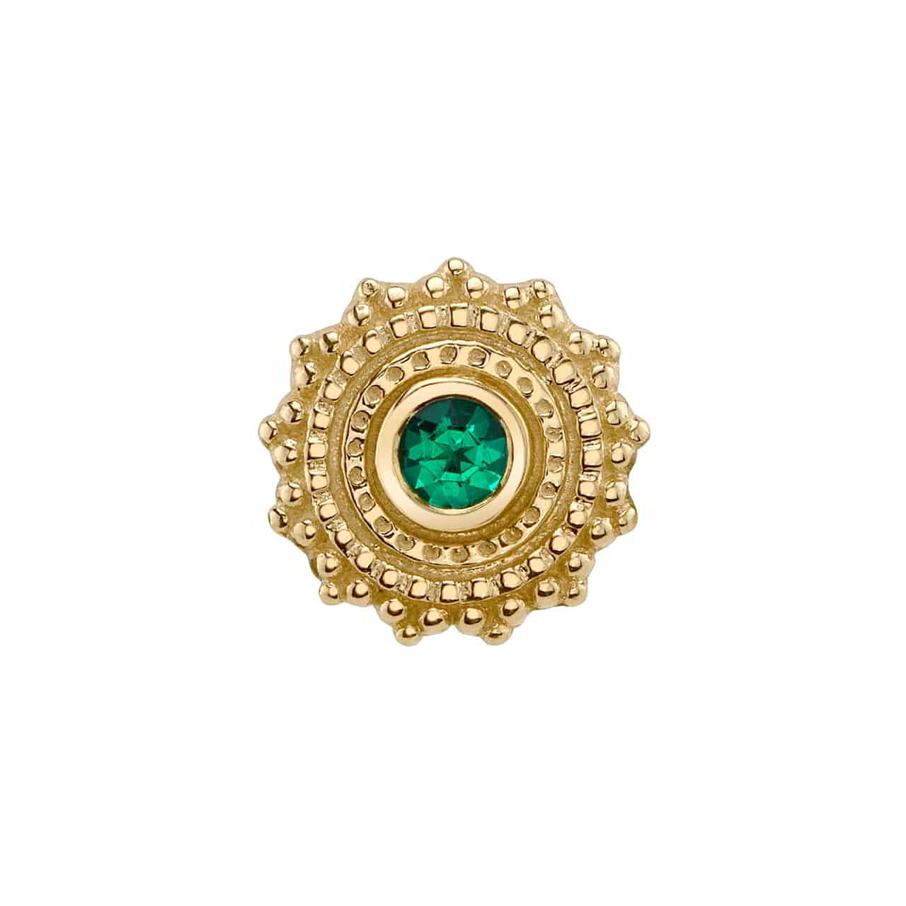 BVLA Round Afghan Gelbgold Green Tourmaline Threadless