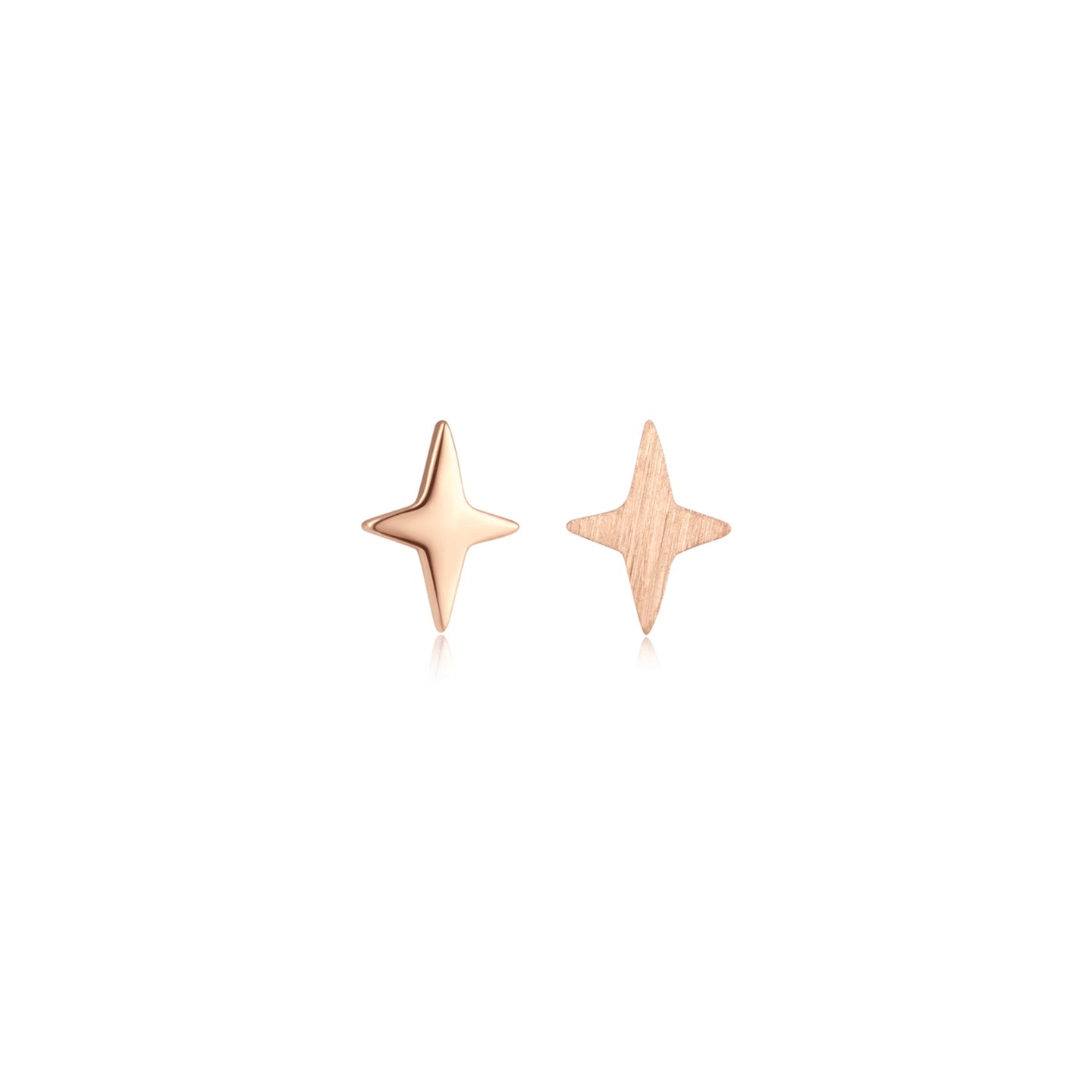 Ember 4 Point Star Brushed Rosegold Threadless