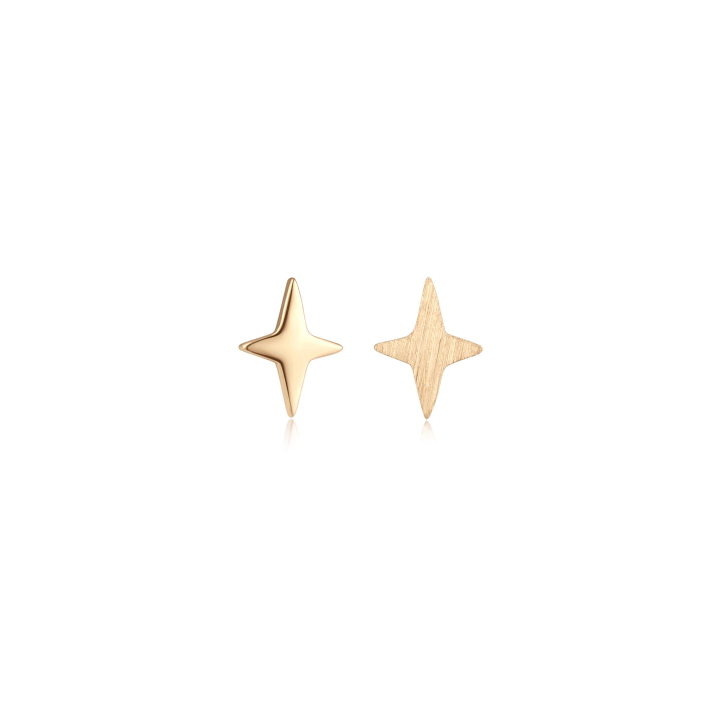 Ember 4 Point Star Brushed Gelbgold Threadless