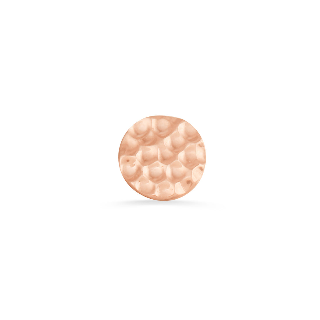 NorVoch Round Disc Hammered Rosegold Threadless