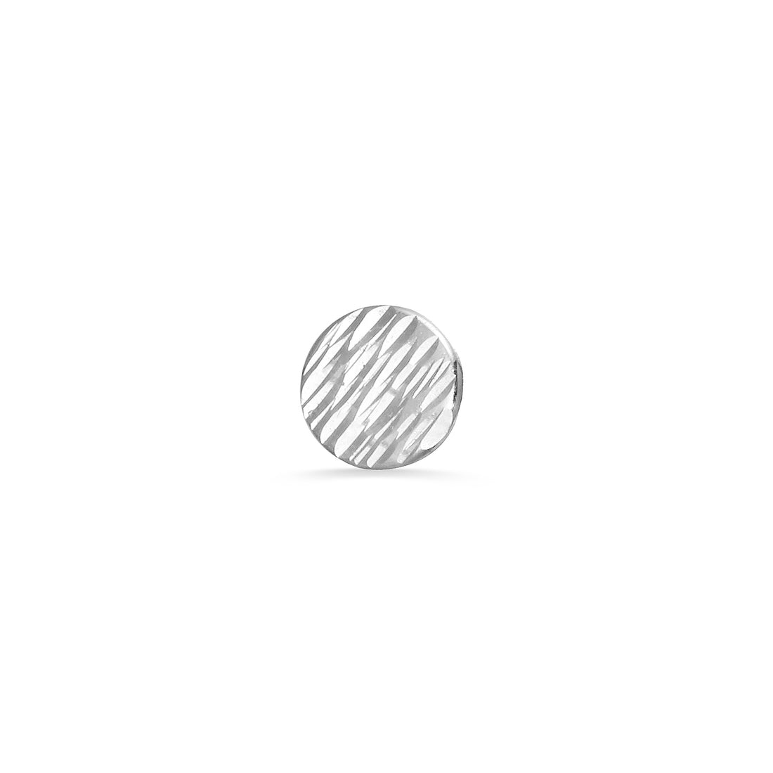 NorVoch Round Disc Diamond Cut Weißgold Threadless