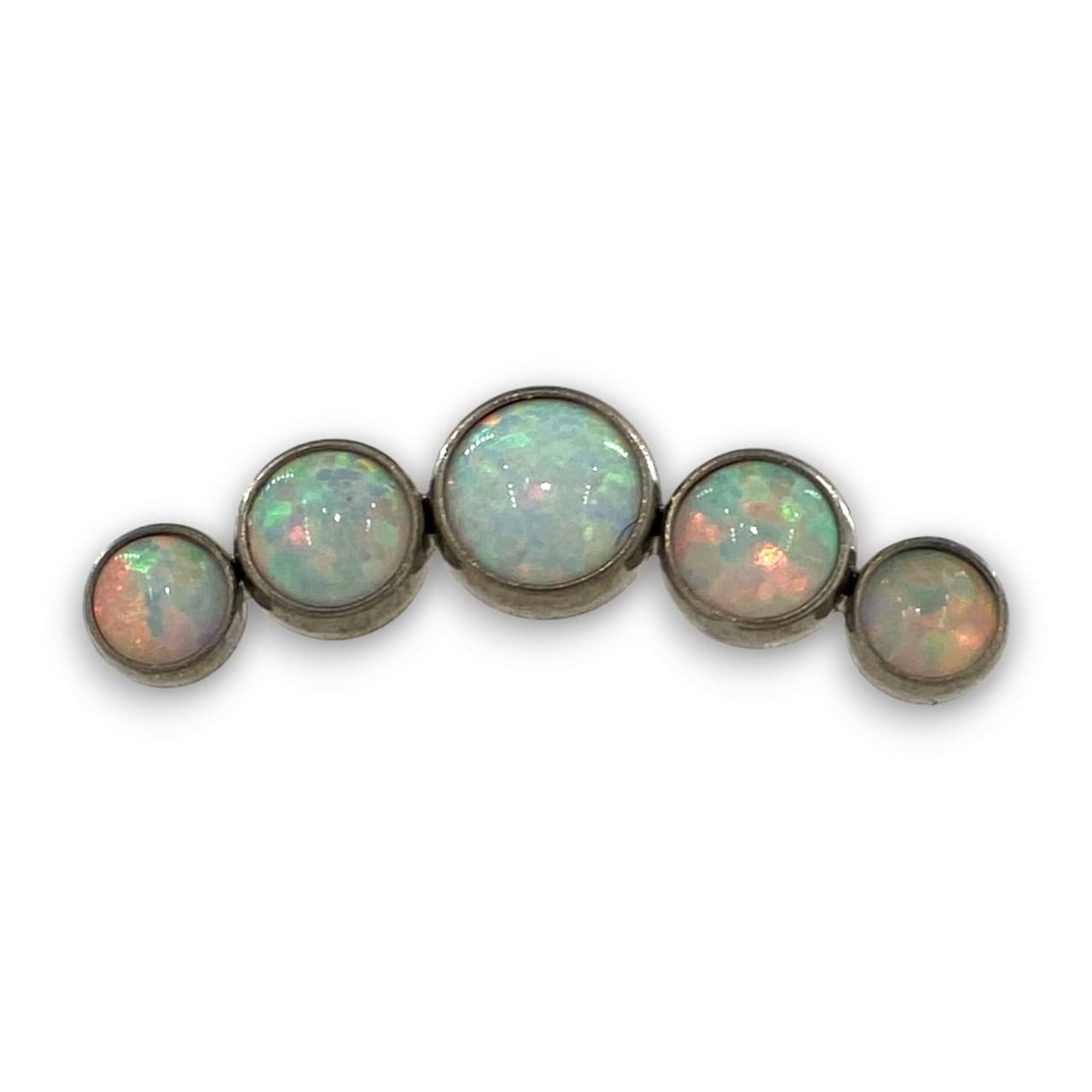 Neometal Cluster Titan 5 Gem White Opal Threadless