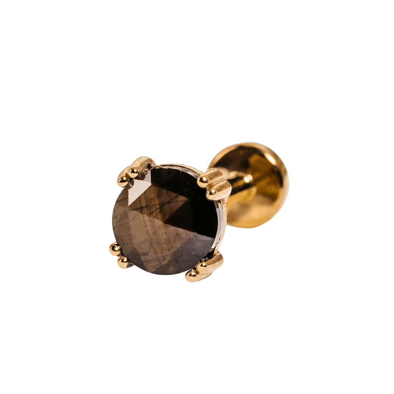 BVLA Round Cab Prong Zawadi Sapphire Gelbgold Threaded