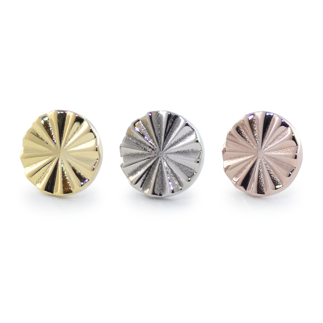 NeoMetal 18kt Rosegold Spine Disk Threadless