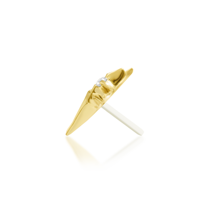 Junipurr Jewelry 11:11 CZ Gelbgold Threadless