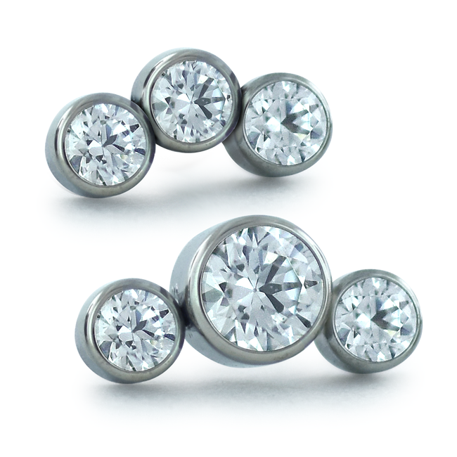 NeoMetal Titan Petit Cluster Bezel Set Crystal Threadless
