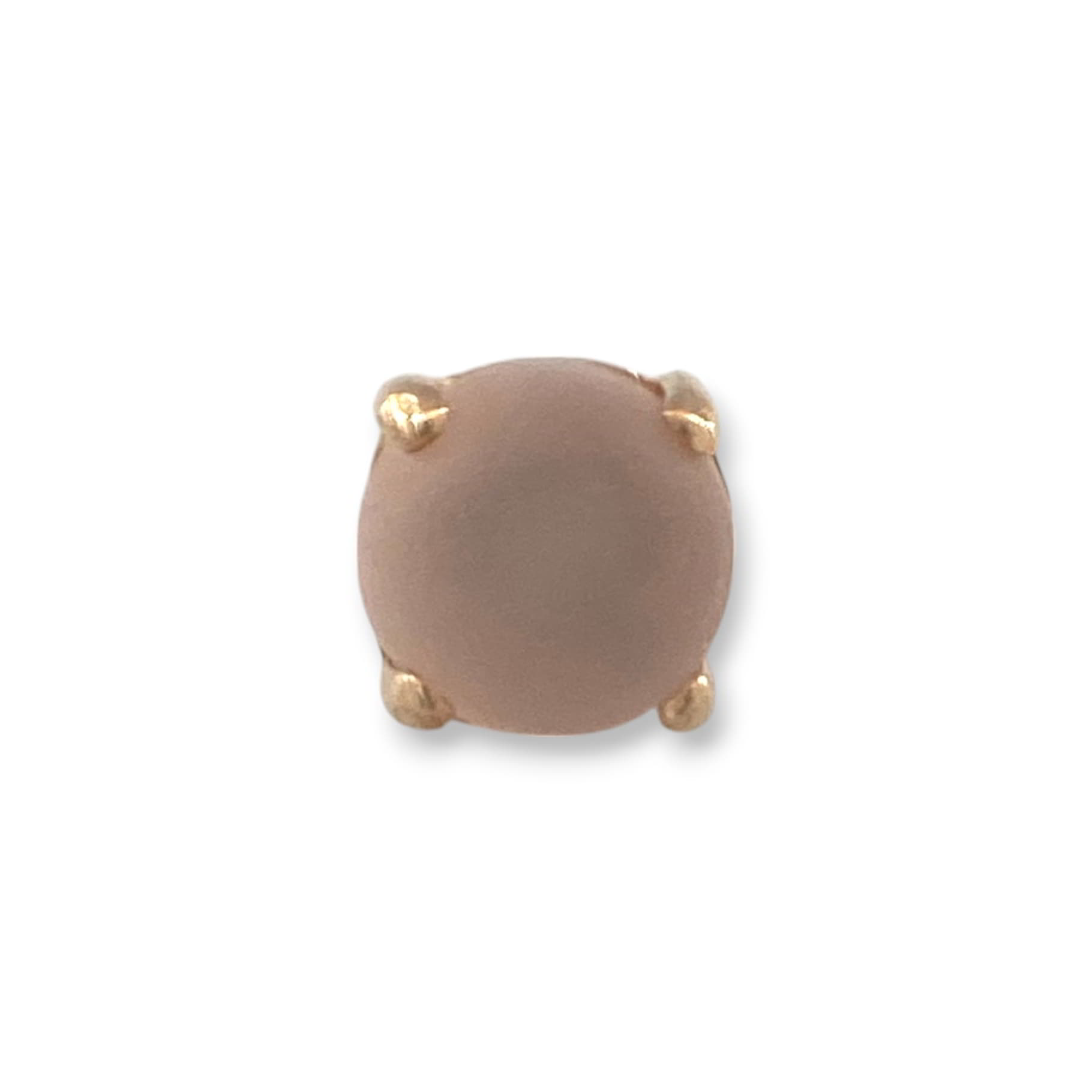 Anatometal Ziana Rose Quartz Cab Sandblasted Gelbgold Threadless