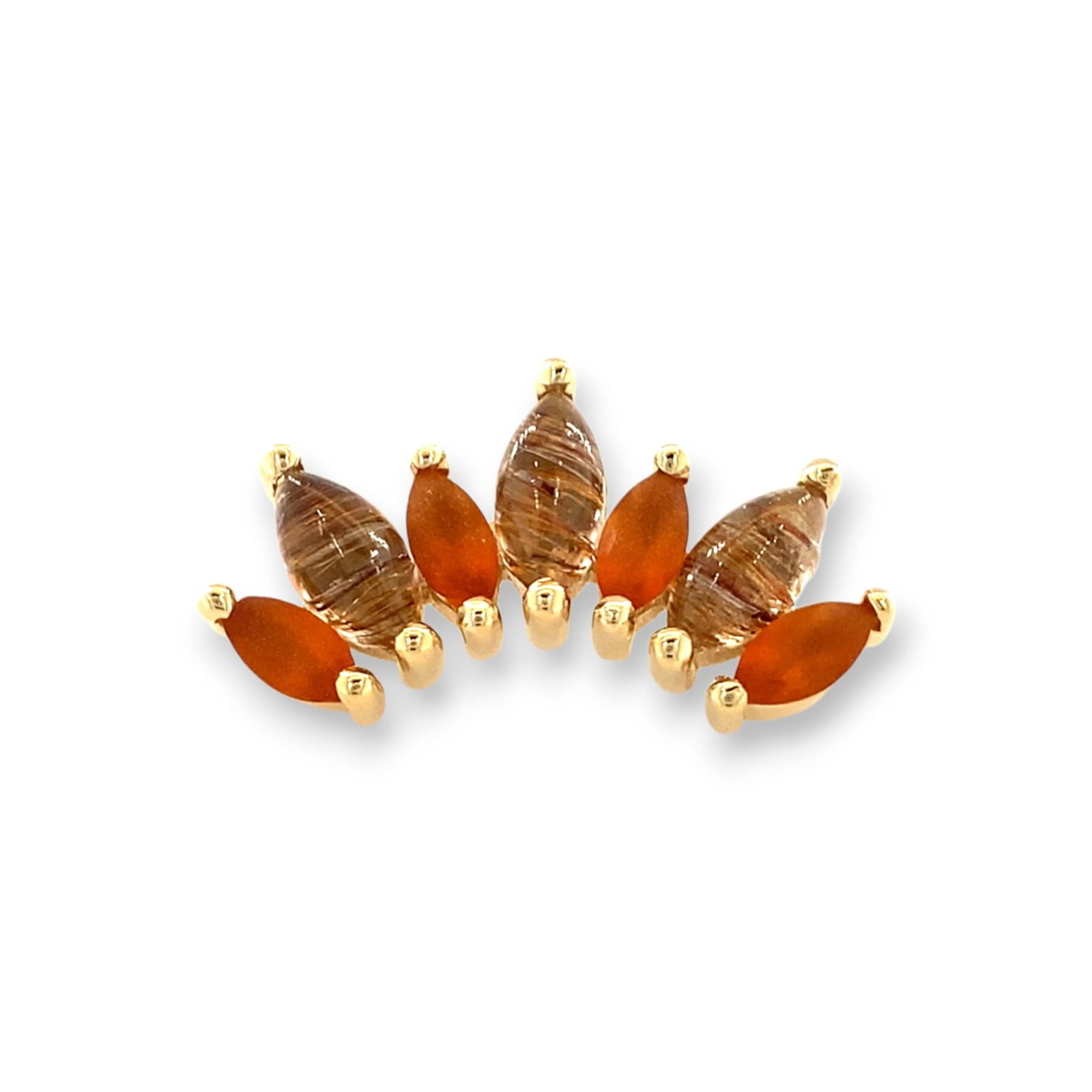BVLA Athena Citrin Copper Rutilated Quartz Gelbgold Threaded