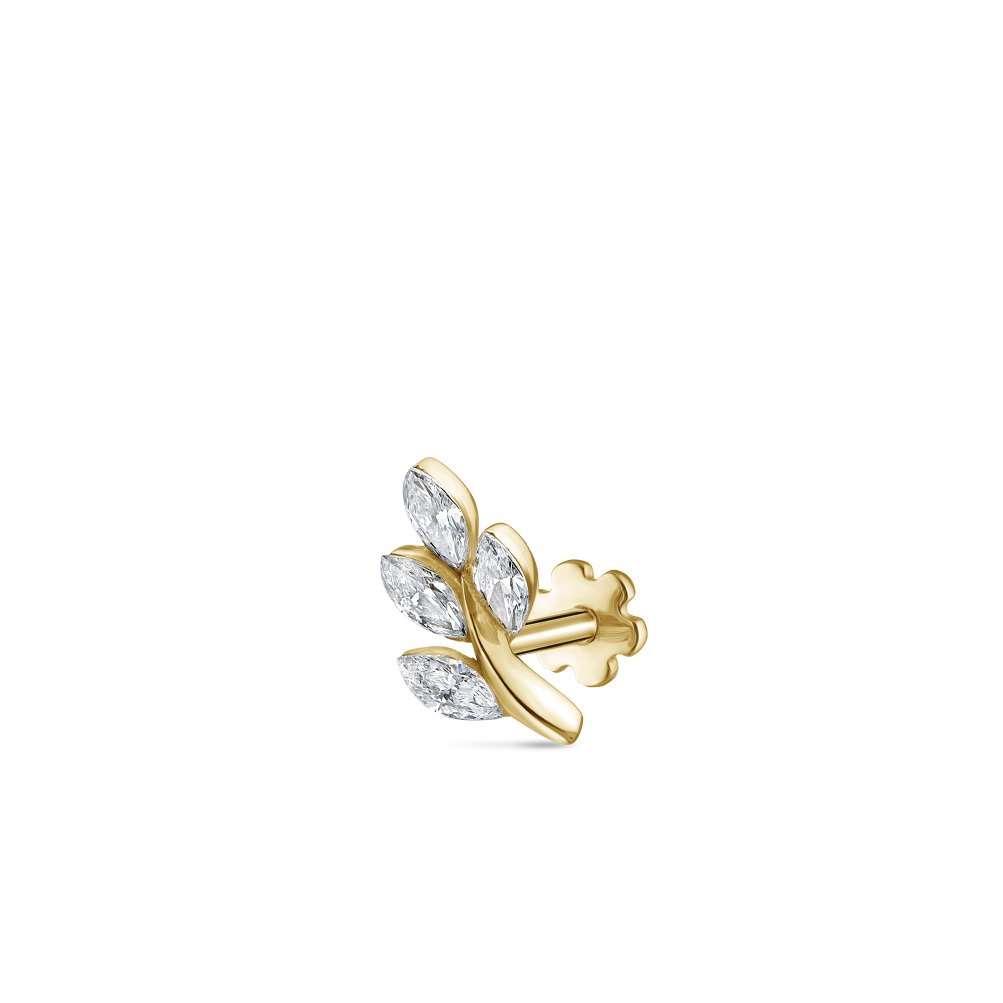 Maria Tash Diamond Vine Stecker Gelbgold