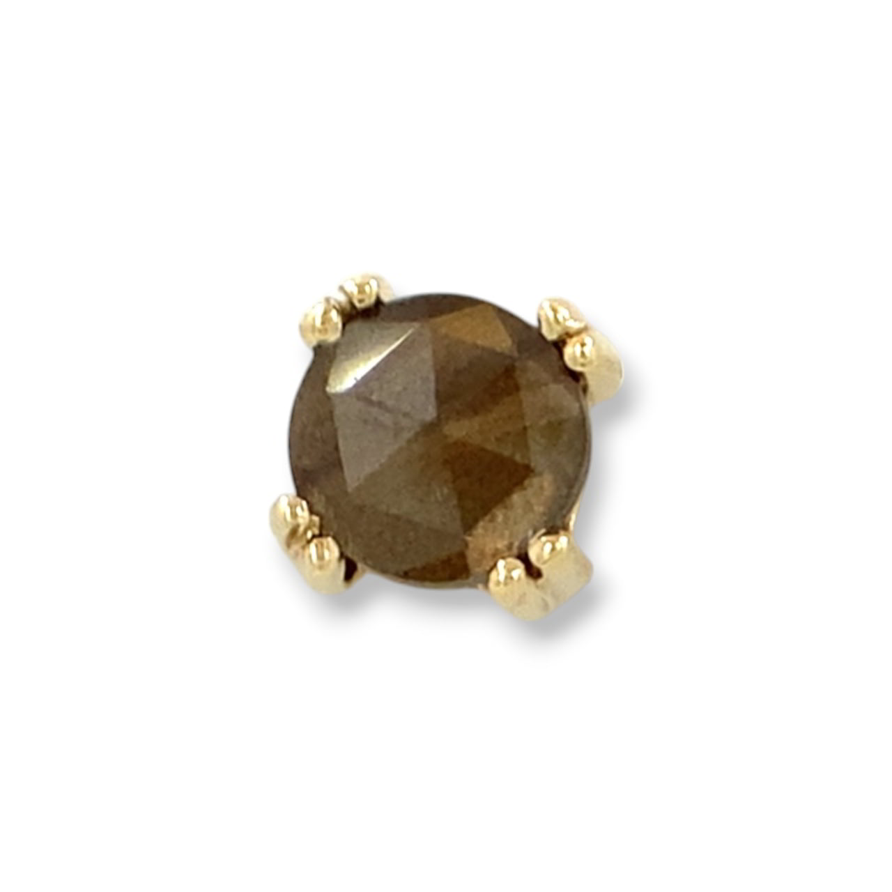 BVLA Round Cab Prong Zawadi Sapphire Gelbgold Threaded