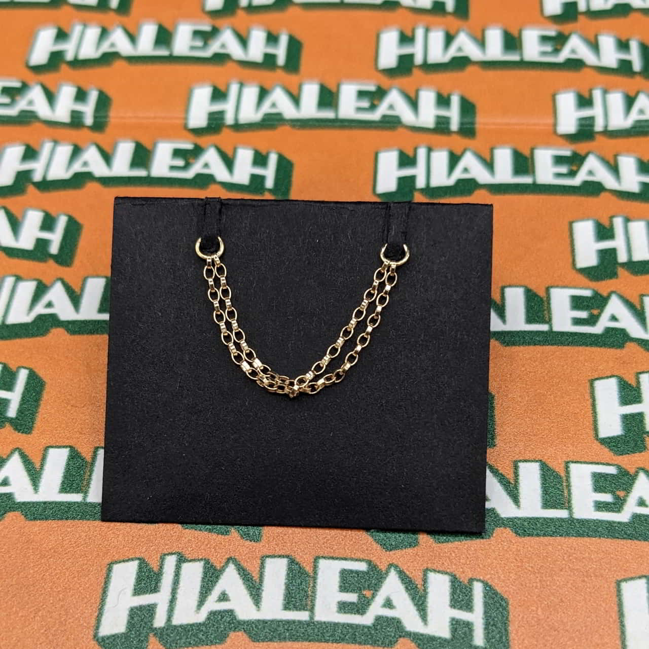 Hialeah 1.5 mm Oval Rolo Double Chain No. 15 Gelbgold