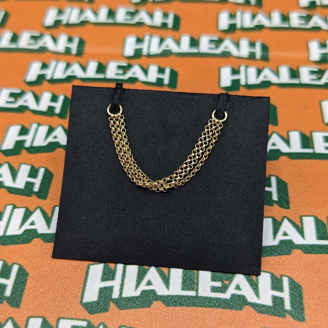 Hialeah 1,1 mm Rolo Triple Chain No. 19 Gelbgold