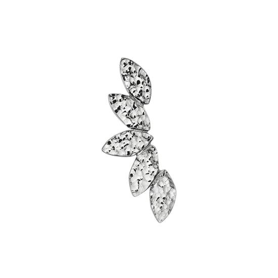 BVLA Flat Serenity Hammered Weißgold Threaded