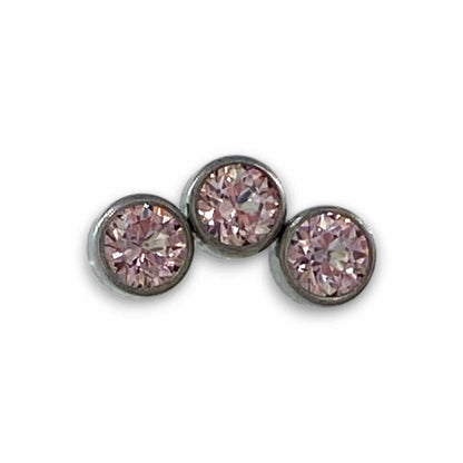 NeoMetal Titan Petit Cluster Bezel Set Morganite Threadless