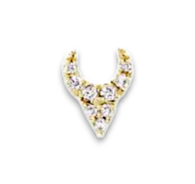 Ayla 3 Diamant Cluster Gelbgold Threadless