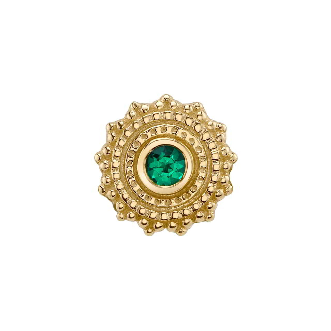 BVLA Round Afghan Gelbgold Green Tourmaline Threadless