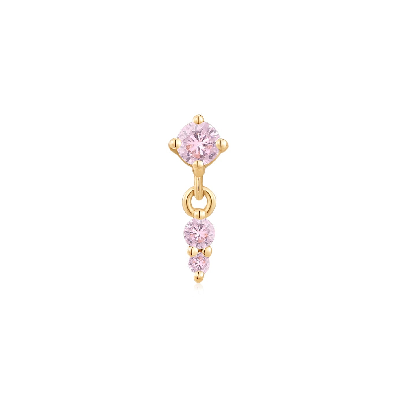 Ember High Noon light Pink CZ Gelbgold Threadless