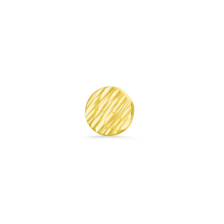 NorVoch Round Disc Diamond Cut Gelbgold Threadless