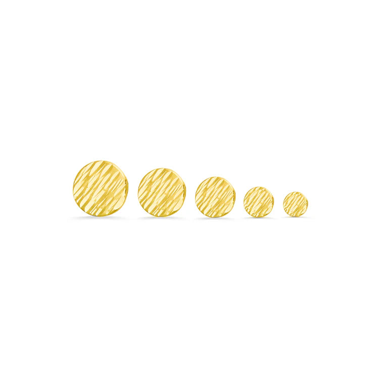 NorVoch Round Disc Diamond Cut Gelbgold Threadless