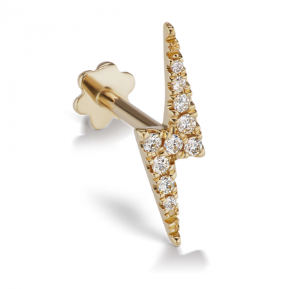 Diamond Lightning Bolt Gelbgold Stecker