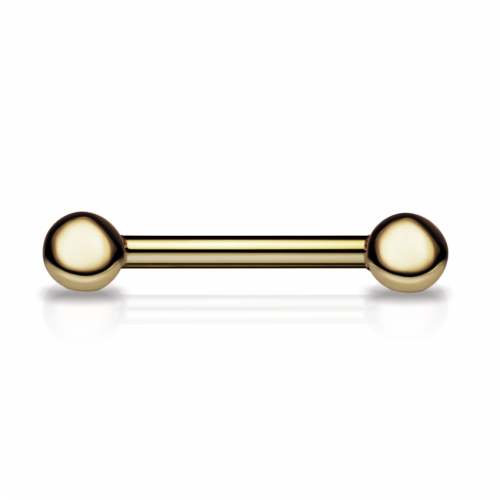 Maria Tash Straight Barbell 14 mm Gelbgold