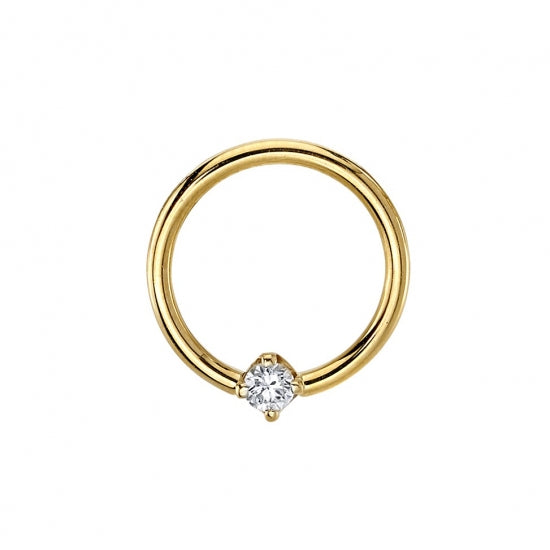 BVLA 2 mm Diamond Prong 1.2 Seamless Ring Gelbgold