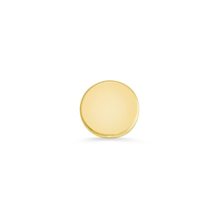 NorVoch Round Disc 4 mm Gelbgold Threadless