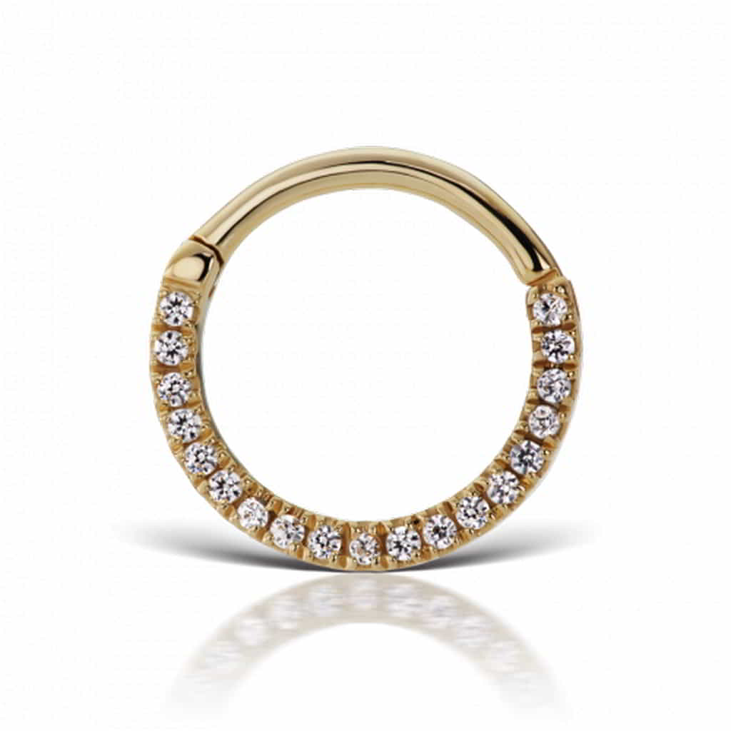 Diamond Horizontal Eternity Clicker Gelbgold