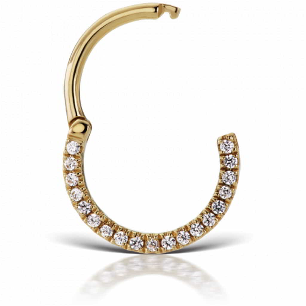 Diamond Horizontal Eternity Clicker Gelbgold