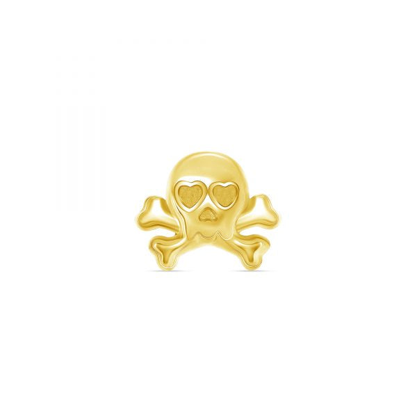 NorVoch Skull &amp; Bones 14k Gelbgold Threadless