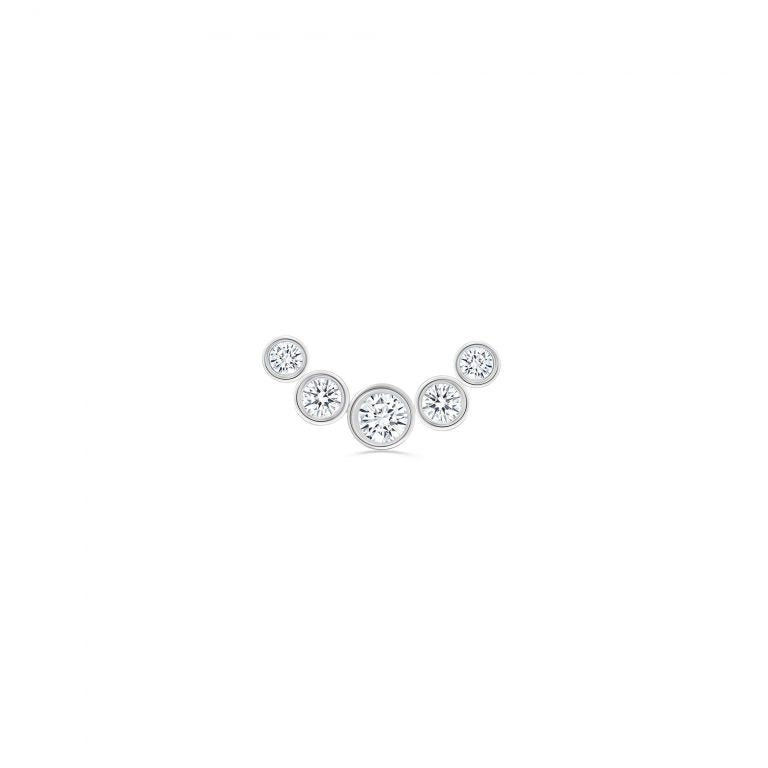 NorVoch 5 Gem Bezel Cluster 14k Weißgold / White CZ Threadless