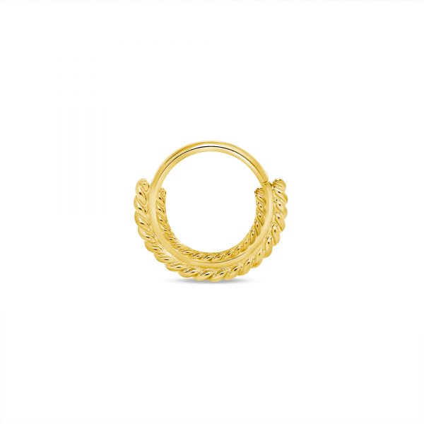 NorVoch Double Sides Filigree Seamless Ring 14k Gelbgold