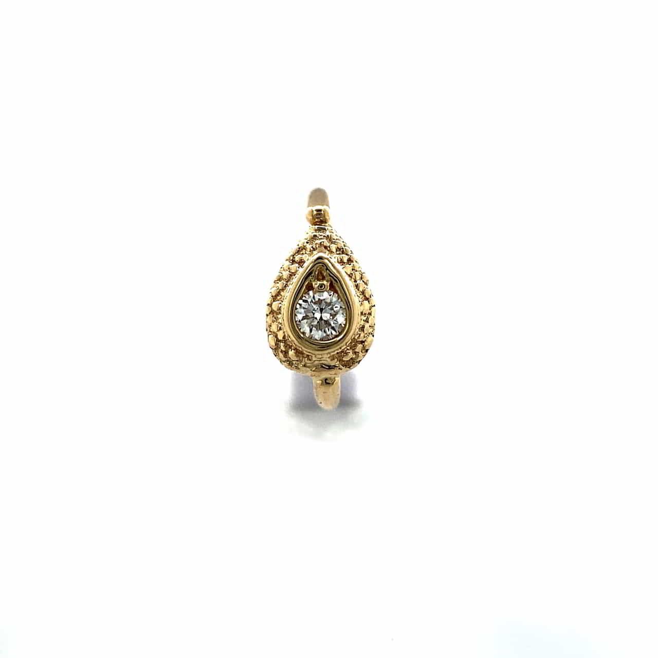 BVLA Diamond Nanda Pear Seamless Ring 1,0 x 6,5 mm Gelbgold