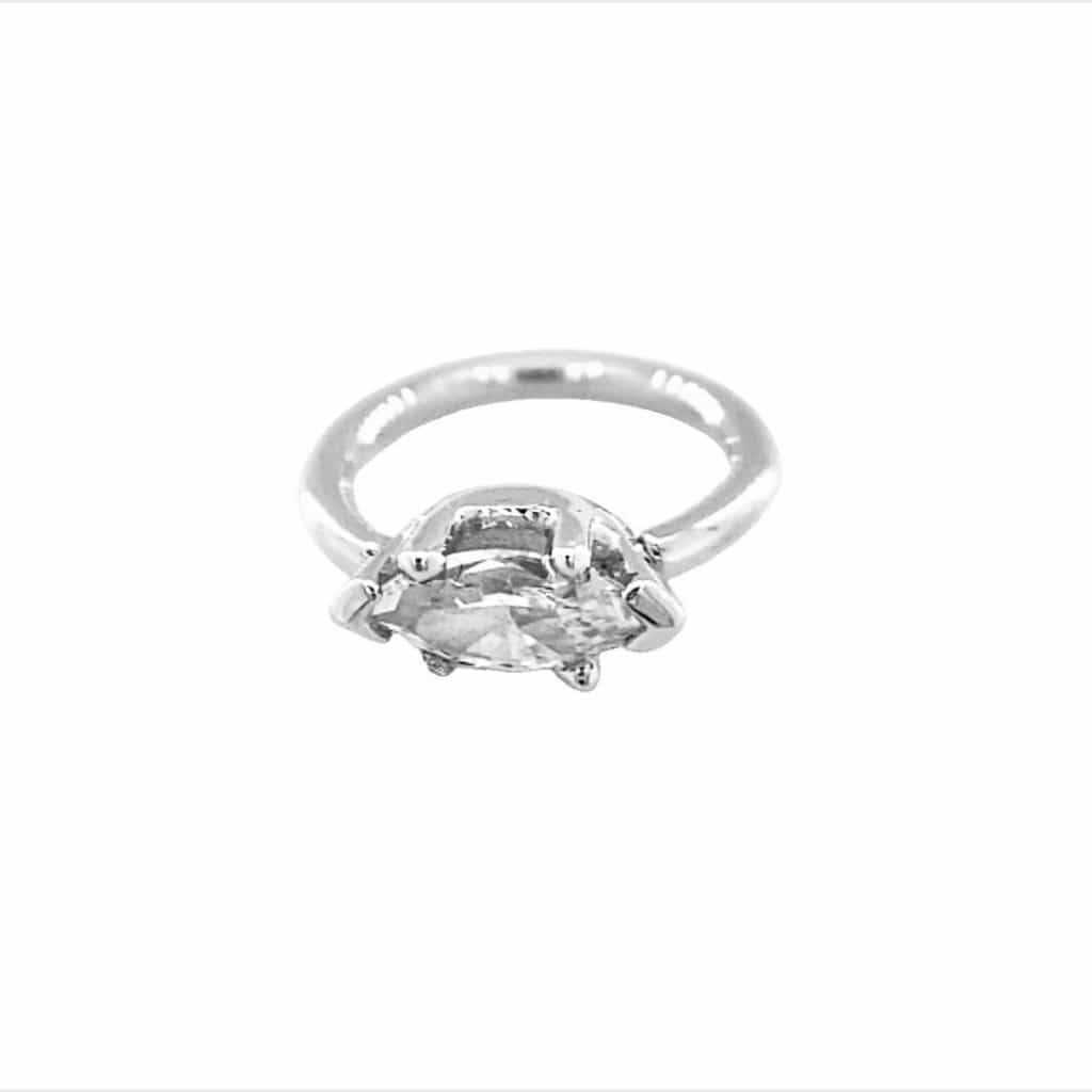 NorVoch Marquise 6 Prong Seamless Ring Crystal 18g Weißgold