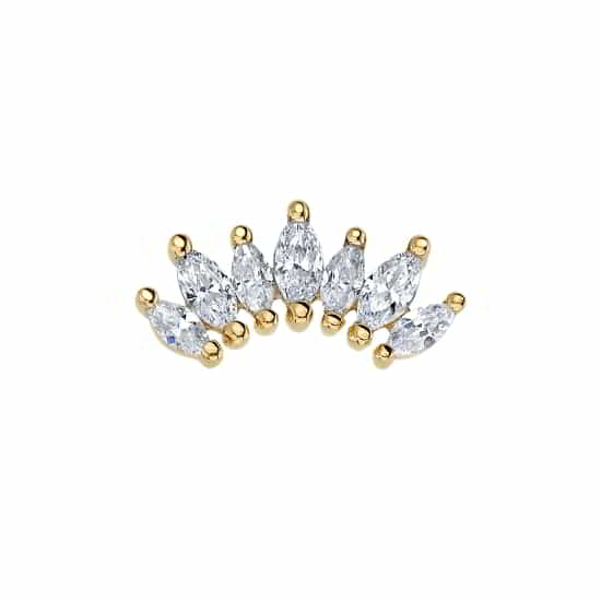 BVLA Athena Tiny Crystal Gelbgold Threaded