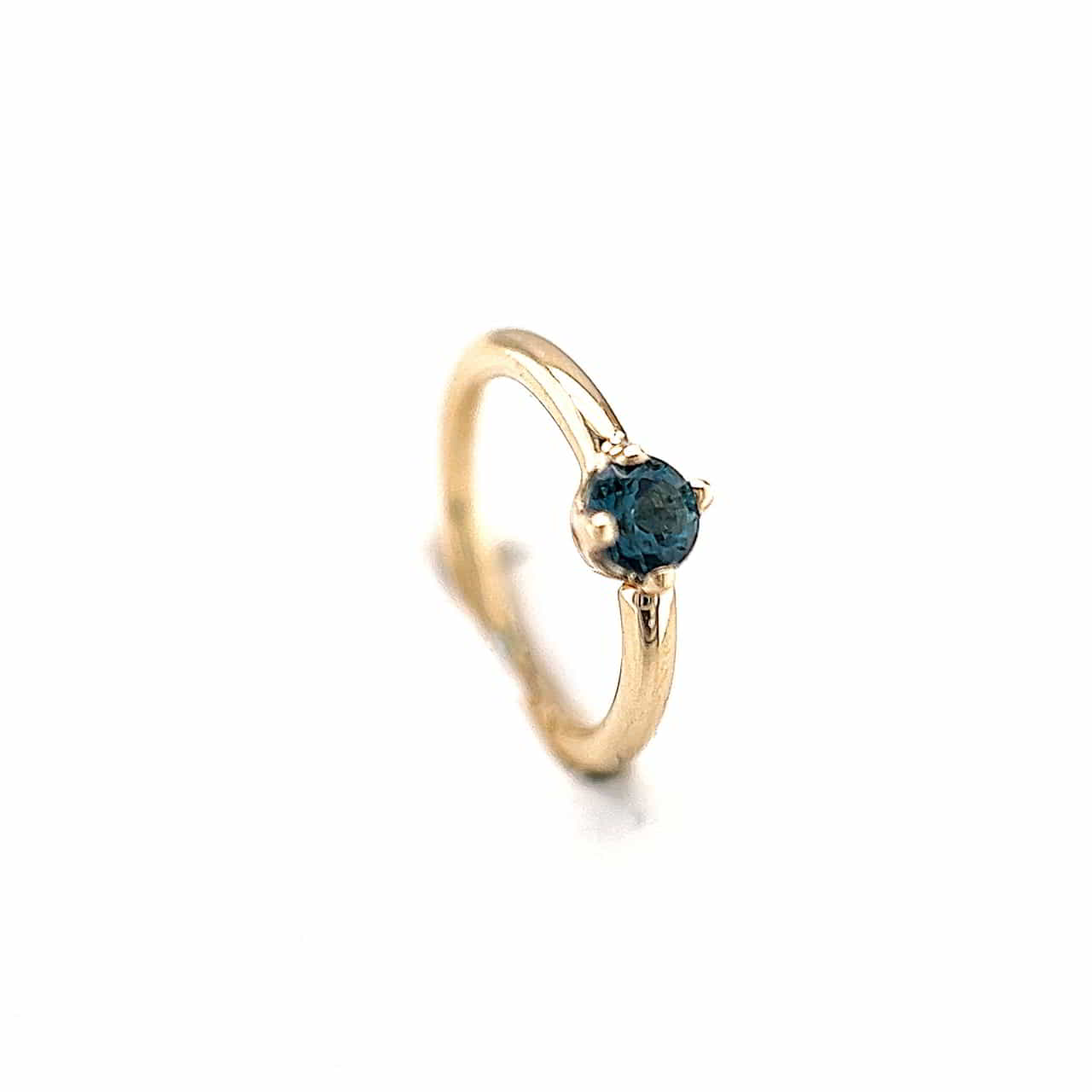 BVLA 2 mm London Blue Topaz 1mm x 6.5 mm Seamless Ring Gelbgold