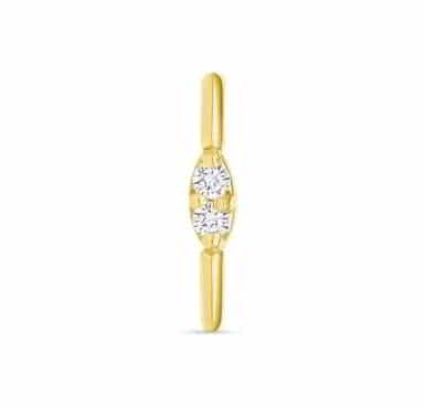 NorVoch Seamless Ring 1.2 mm Prong Set Marquise Crystal Gelbgold