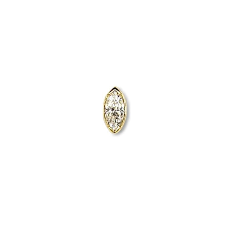 Anatometal 14kt Marquise Bezel Gelbgold CZ Threadless