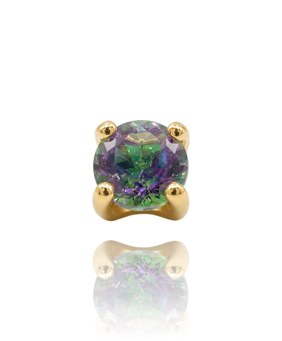 Anatometal Tiffany Gelbgold Mystic Green Topaz Threadless