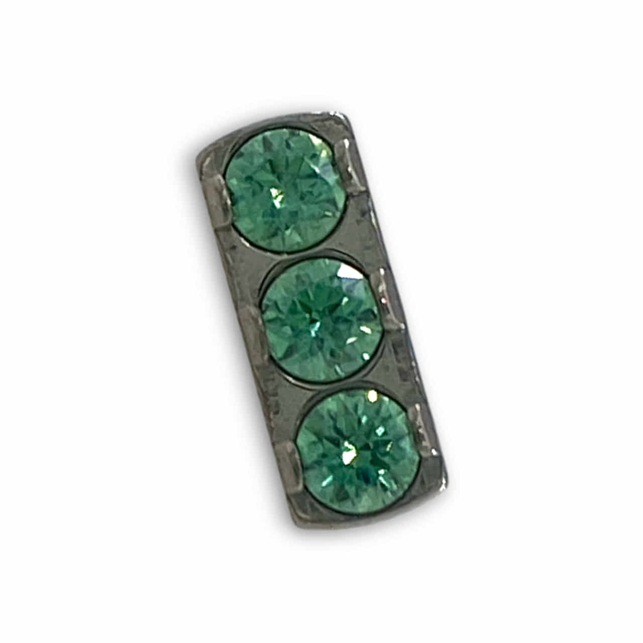 NeoMetal Titanium Gem Bar End Green Threadless