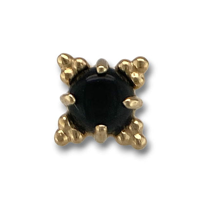 Anatometal 14kt Zia Cabochon Onyx Gelbgold Threadless
