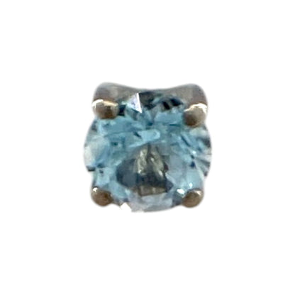 Anatometal Tiffany Weißgold Aqua Blue Threadless