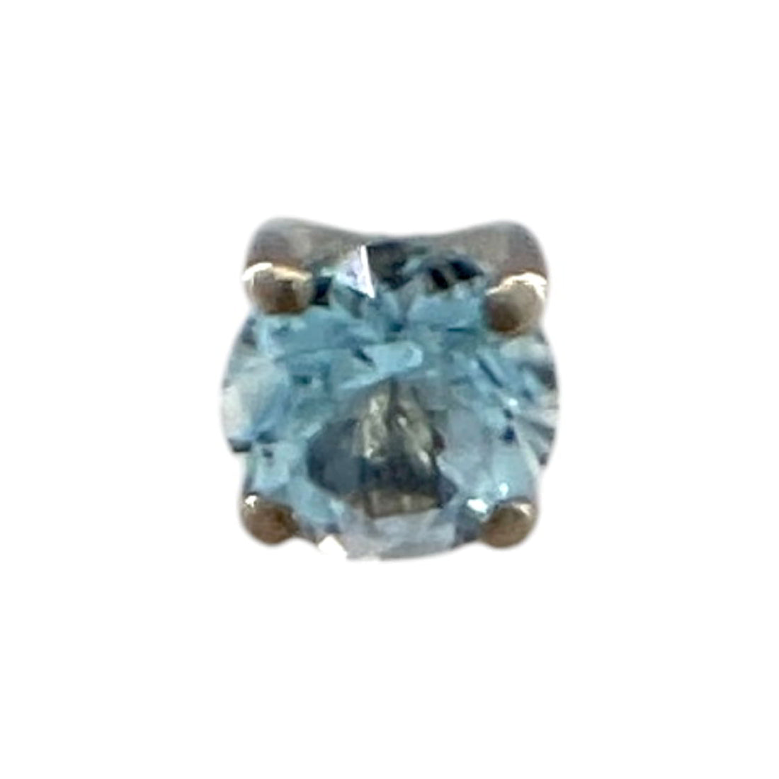 Anatometal Tiffany Weißgold Aqua Blue Threadless