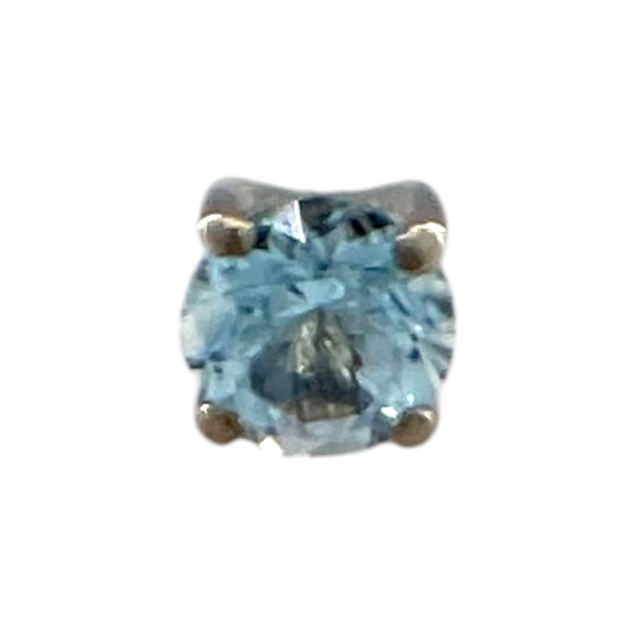 Anatometal Tiffany Weißgold Aqua Blue Threadless