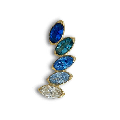 Anatometal 5 Fanfare Blue Gelbgold Threadless