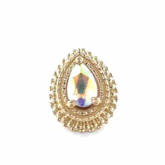 BVLA Afghan Pear Mercury Mist Opal Gelbgold Threaded