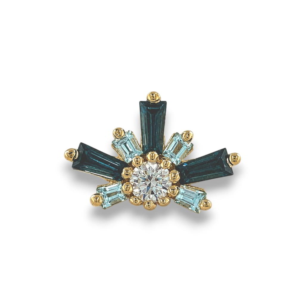 BVLA Half Mininova Gelbgold Blue Threaded