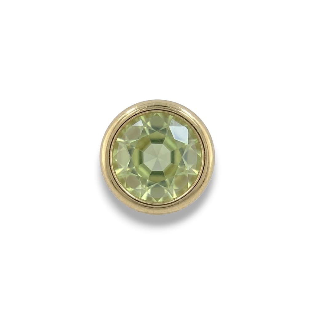 BVLA Round Cup Peridot Rose Cut Gelbgold Threadless