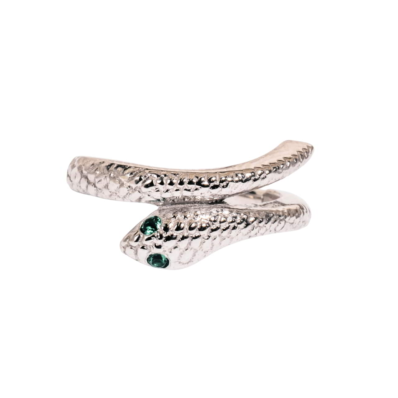 BVLA Cobra Snake Weißgold Emerald Clicker