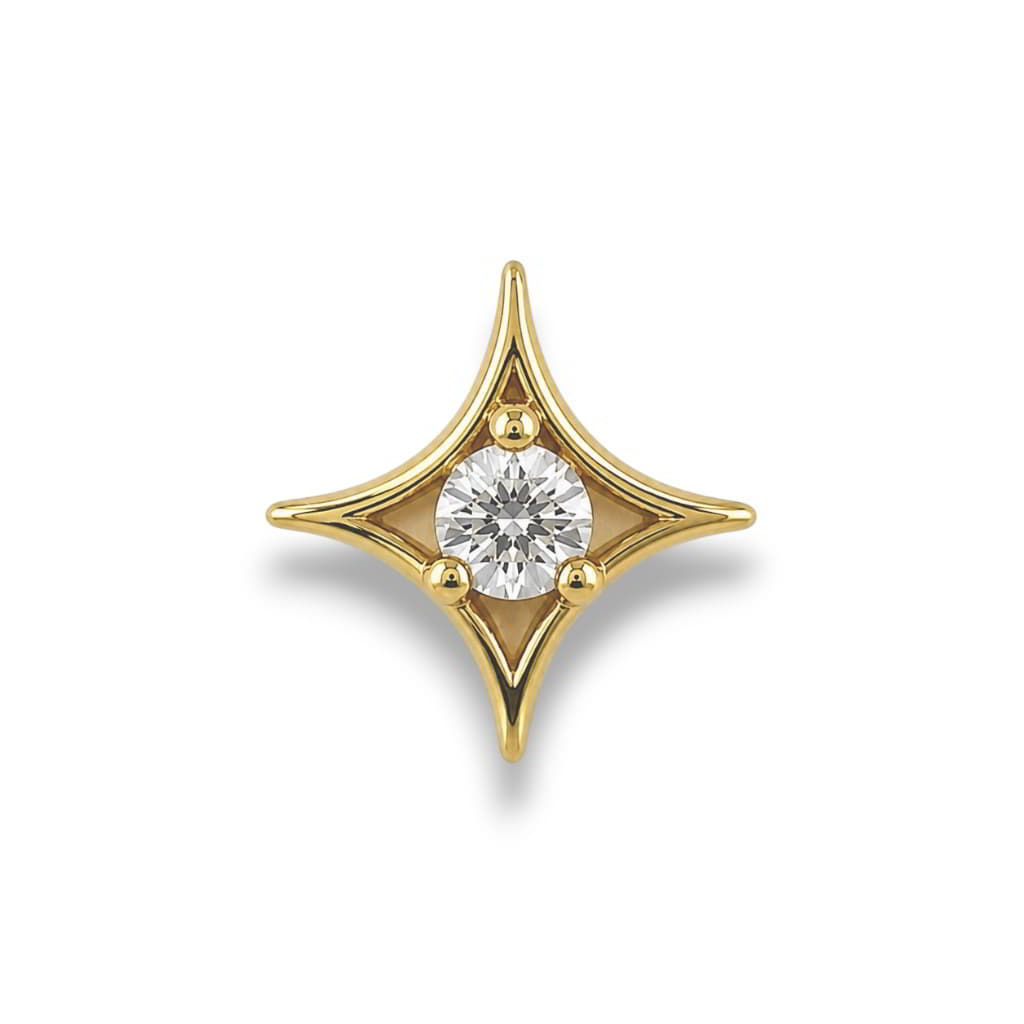 BVLA Sparkle Gelbgold Diamond Threadless